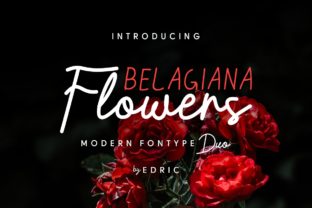 Belagiana Flowers Duo: A Script Font for Editorial Design