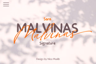Malvinas Duo Font: Script and Sans Serif for Web Design