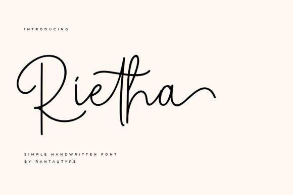Rietha Font: Elevating Small Business Brand Identity