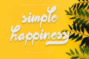 Simple Happiness Font: A Handcrafted Typeface for Branding